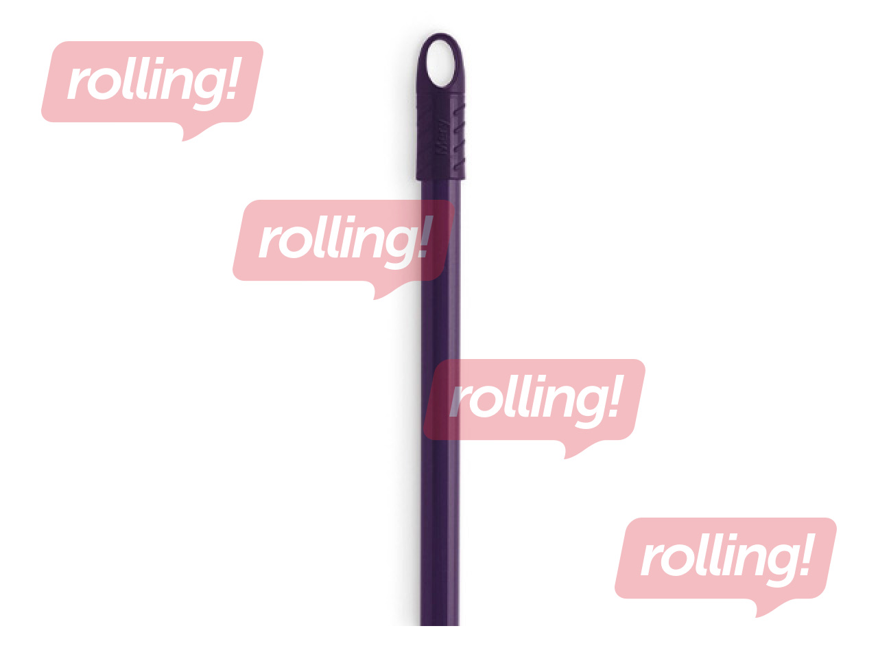 Brush Handle Mery, purple, 140cm