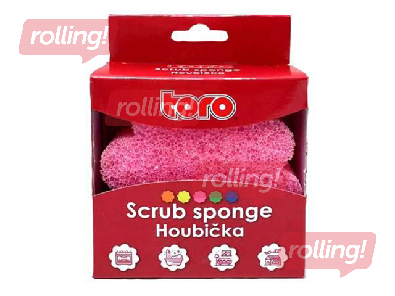 Scrubbing Sponge Toro Flower, Assorted Colors