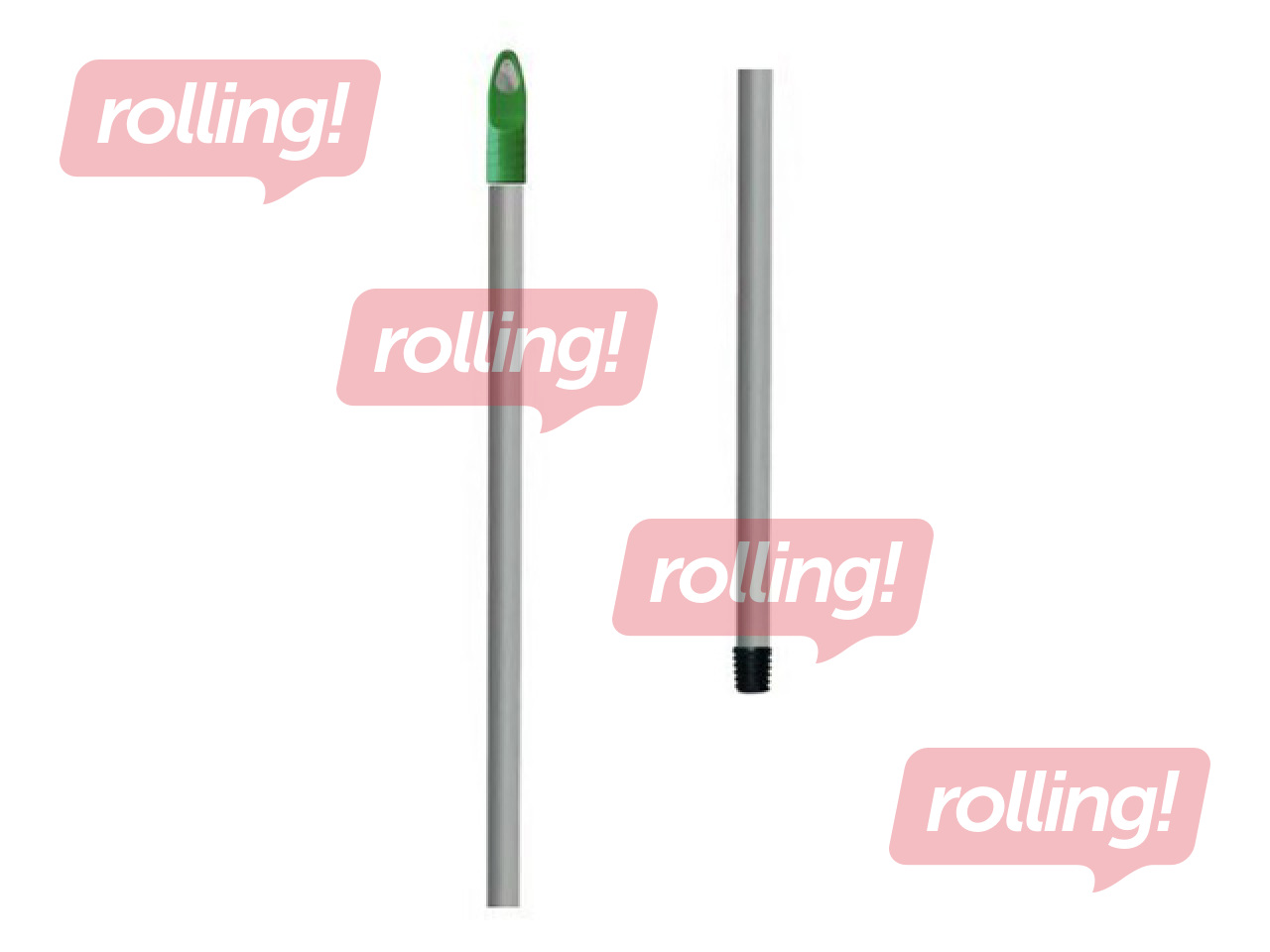 Broom handle with thread, 130cm