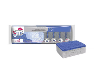 Губки для мытья посуды York, Bacteria Stop, серые, 10x7см, 10 шт