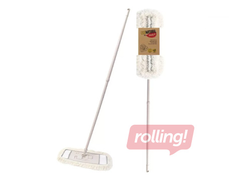 Mop holder York, Eco Natural, with handle and replacement mop, 42cm