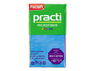 Microfiber cloth Paclan, Practi, assorted colors, 30×30cm, 10pcs.