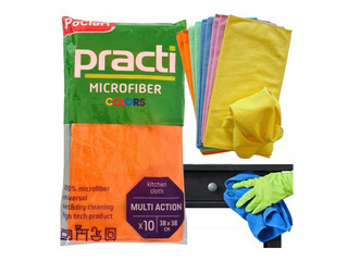 Салфетка из микрофибры Paclan, Practi, разные цвета, 30×30см, 10шт.