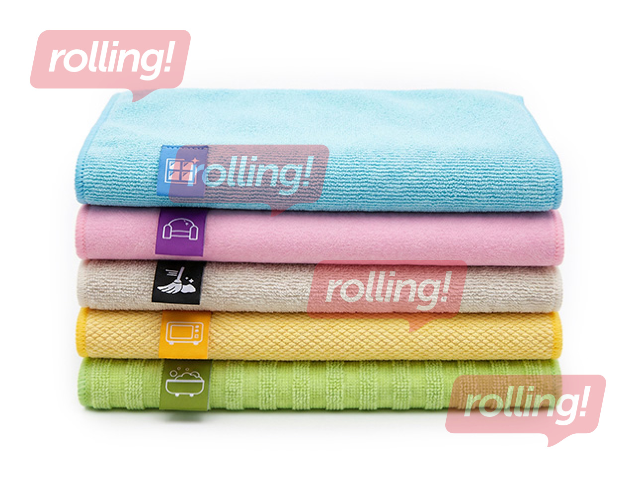 Cleaning cloth set Nord Clean, 30x30cm, 5pcs