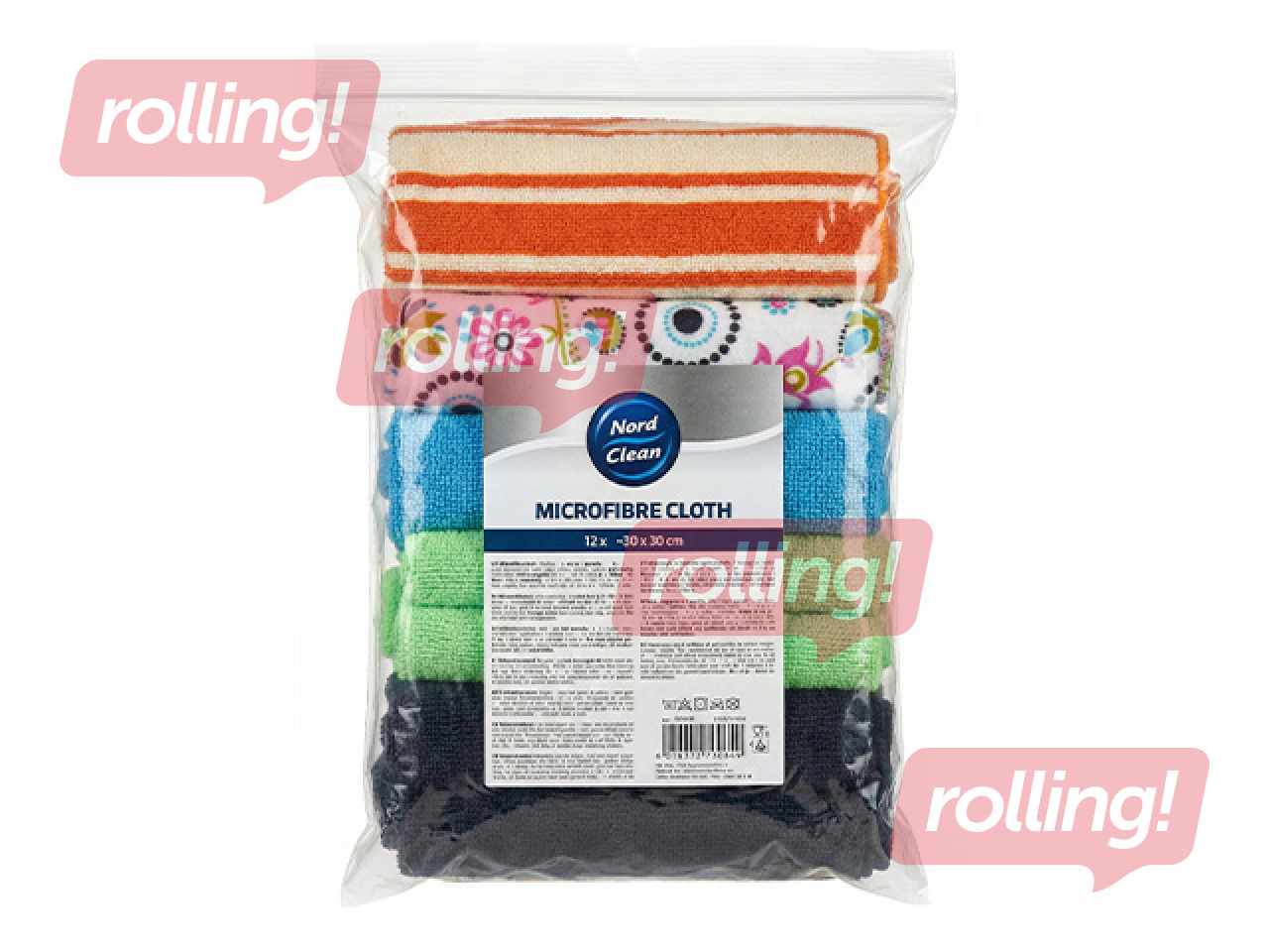 Lupatiņu komplekts Nord Clean, 30x30cm, 12 gab.