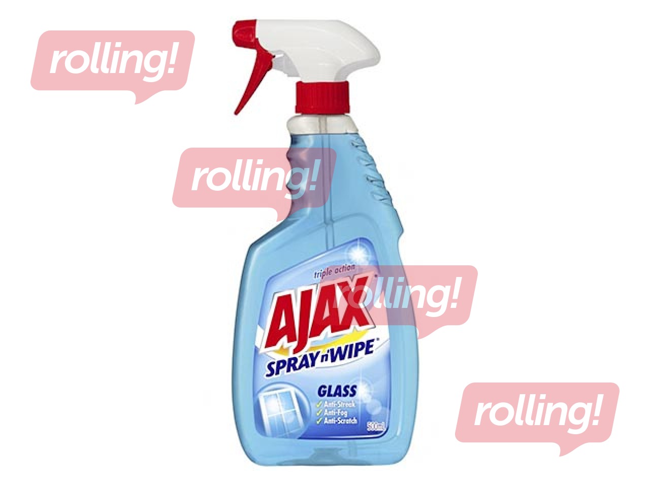 Спрей - очиститель для стёкол  Ajax, синий, 0.5 л