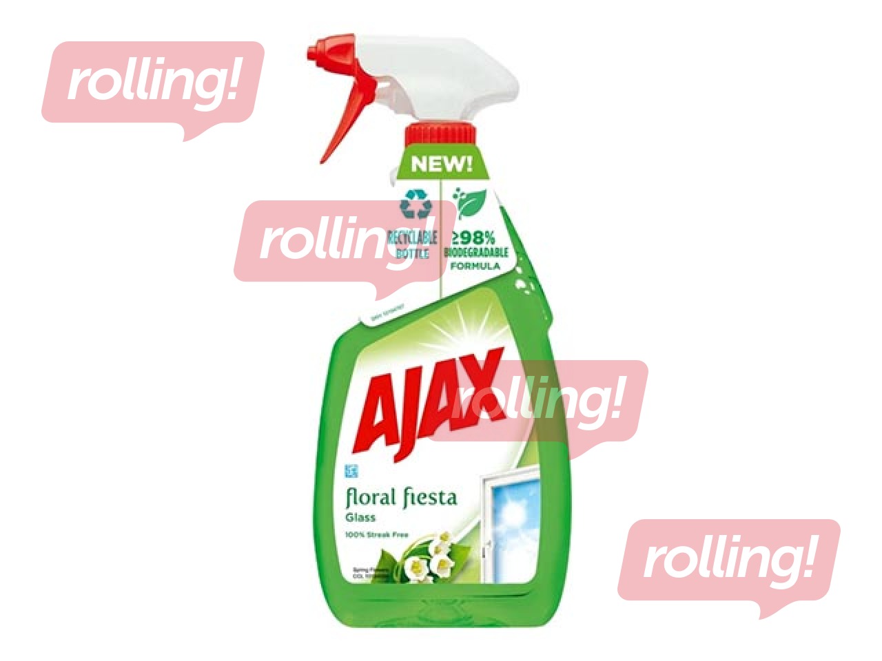 Klaasipuhastusvahend Ajax, roheline, 0,5 l
