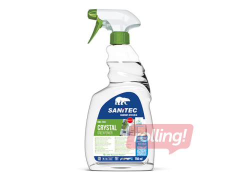Ecological glass cleaner Sanitec Green Power Crystal, 750ml