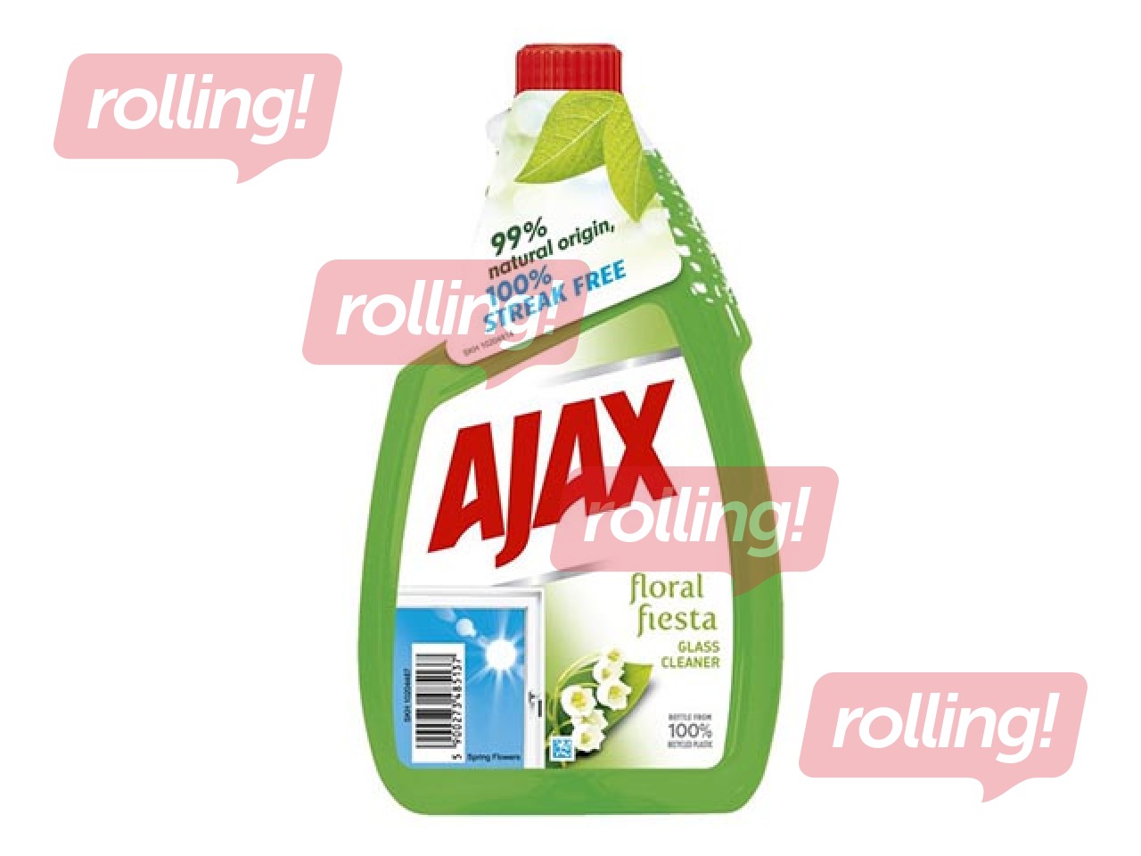Klaasipuhastusvahend, Ajax Spring Flowers, roheline täidis 750 ml