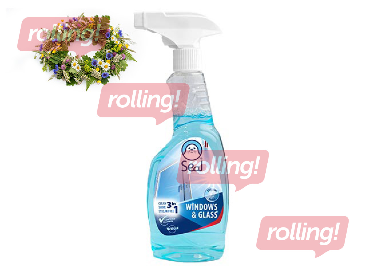 Stiklu tīrīšanas līdzeklis Seal, 500ml + Līgo dāvana!