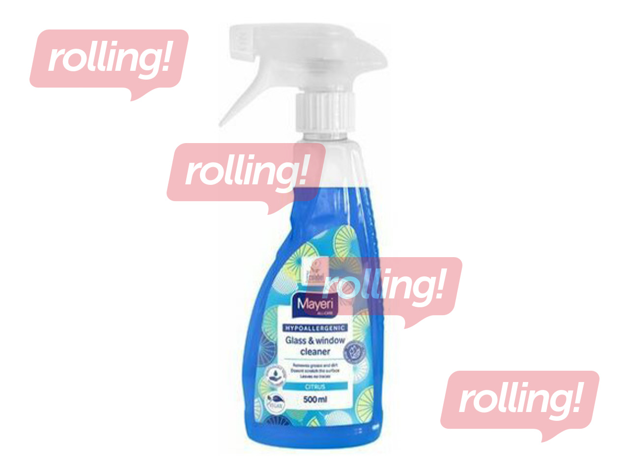 Glass Cleaner Mayeri, Citrus, Hypoallergenic, 500ml