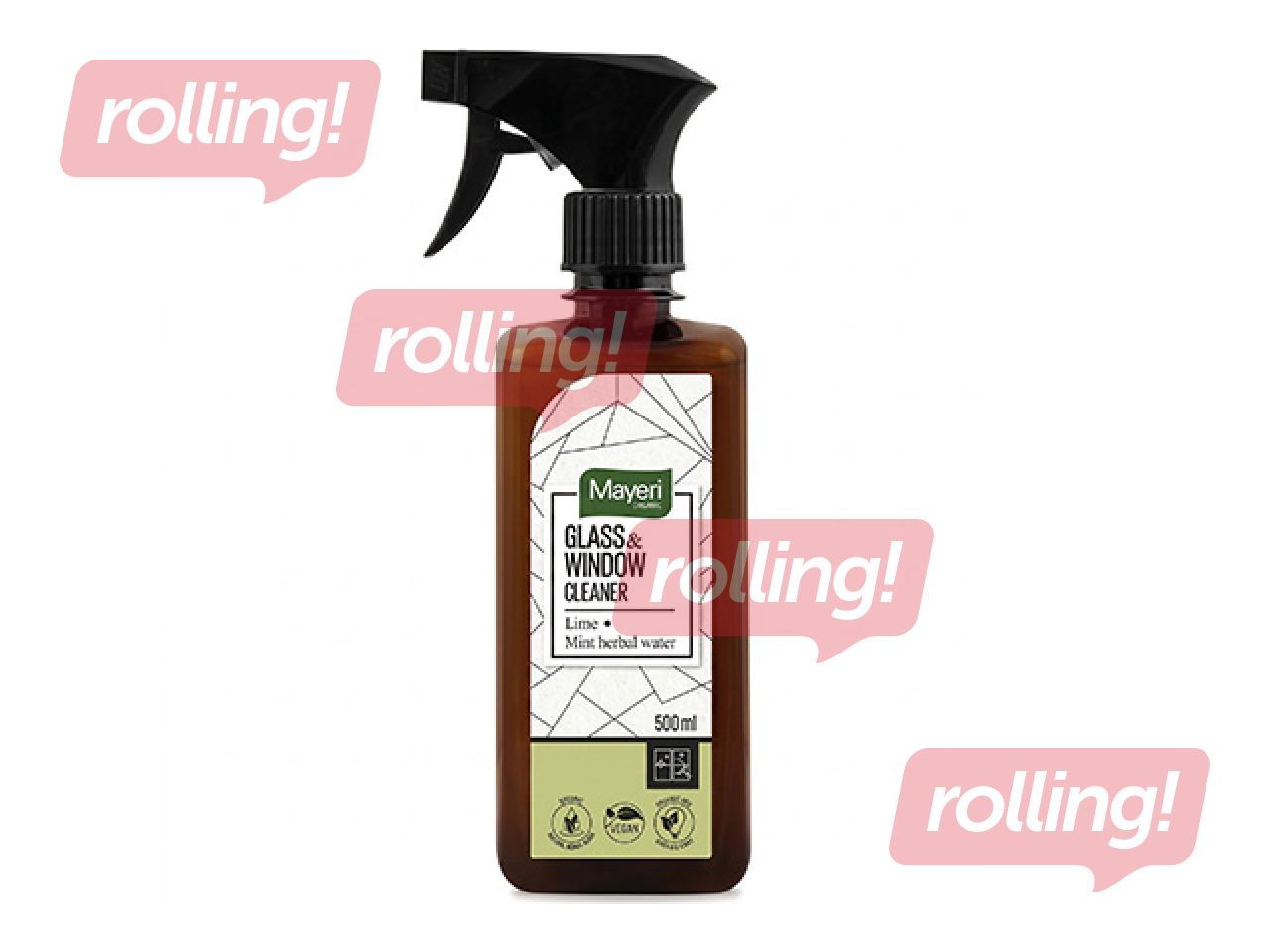 Klaasipuhastusvahend Mayeri Organic, piparmünt ja laim, 500ml