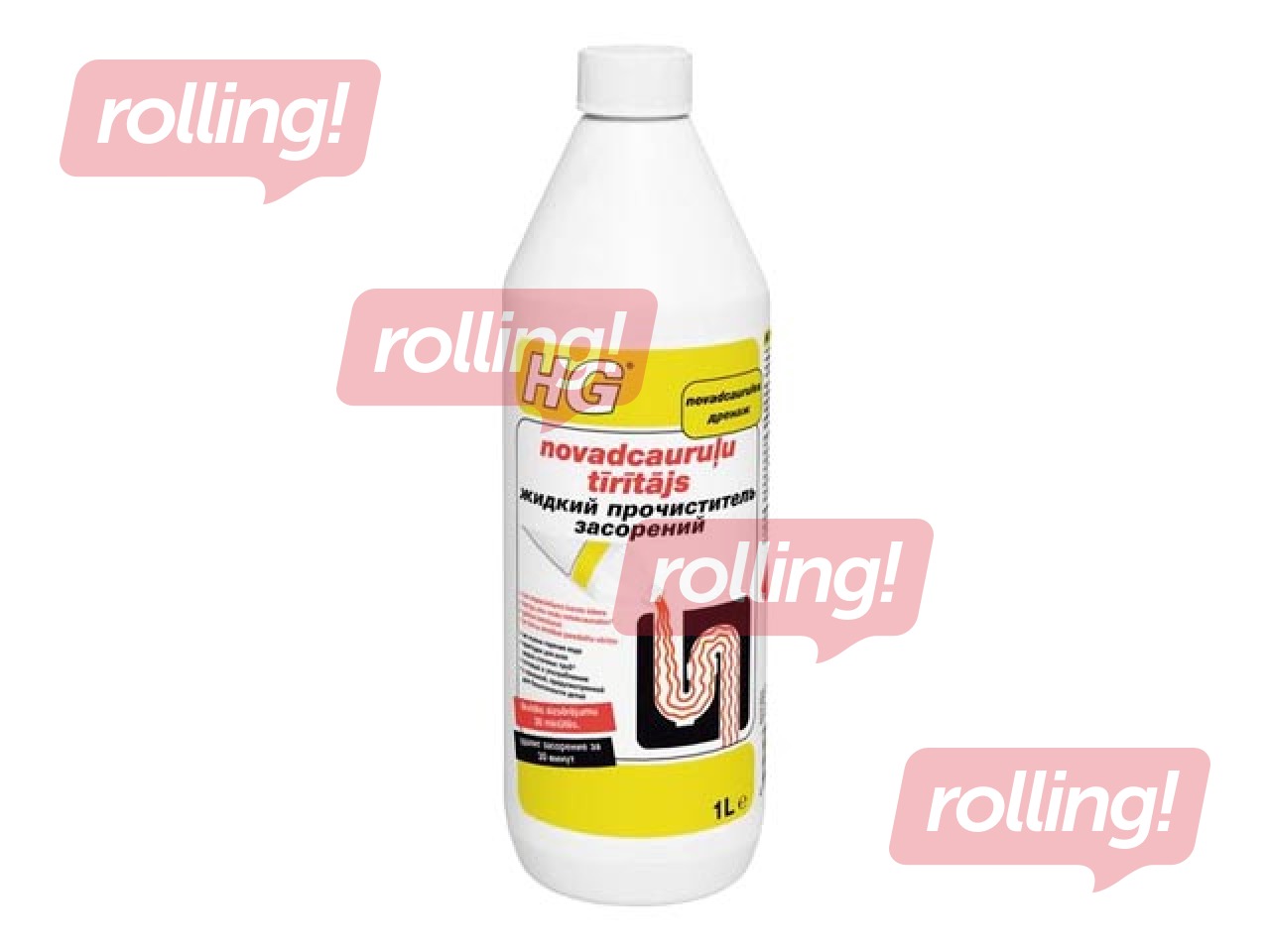 Tīrīšanas līdzeklis novadcaurulēm  HG, 1 l