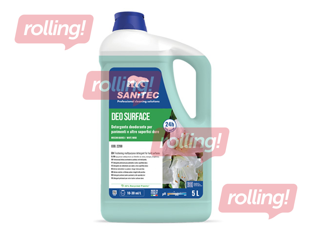 Floor cleaner Sanitec, Deo Floor, Muschio Bianco, scented, 5l