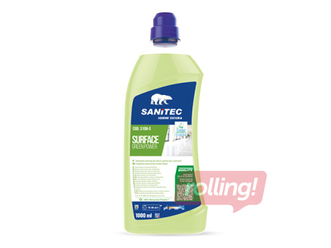 Grīdu mazgāšanas līdzeklis Sanitec Green Power Surface, ekoloģisks, 1l