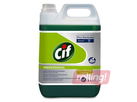 Средство для мытья посуды Cif Professional Extra Strong Lemon, 5л