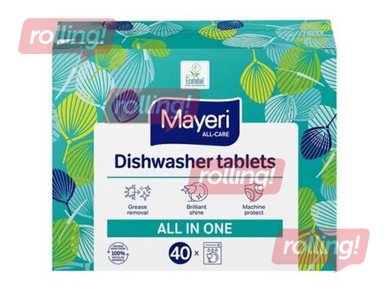 Nõudepesumasina tabletid Mayeri, All-Care, 40 tk.