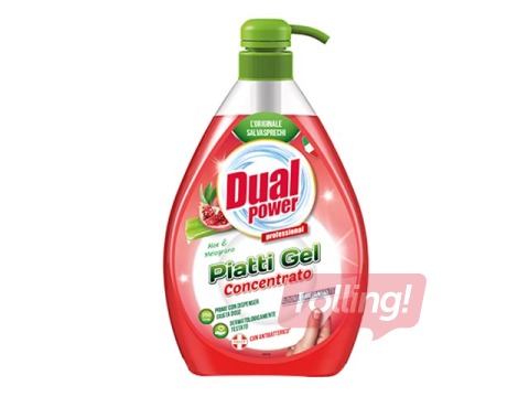 Средство для мытья посуды Dual Power Aloe & Pomegranate, концентрат, 1л
