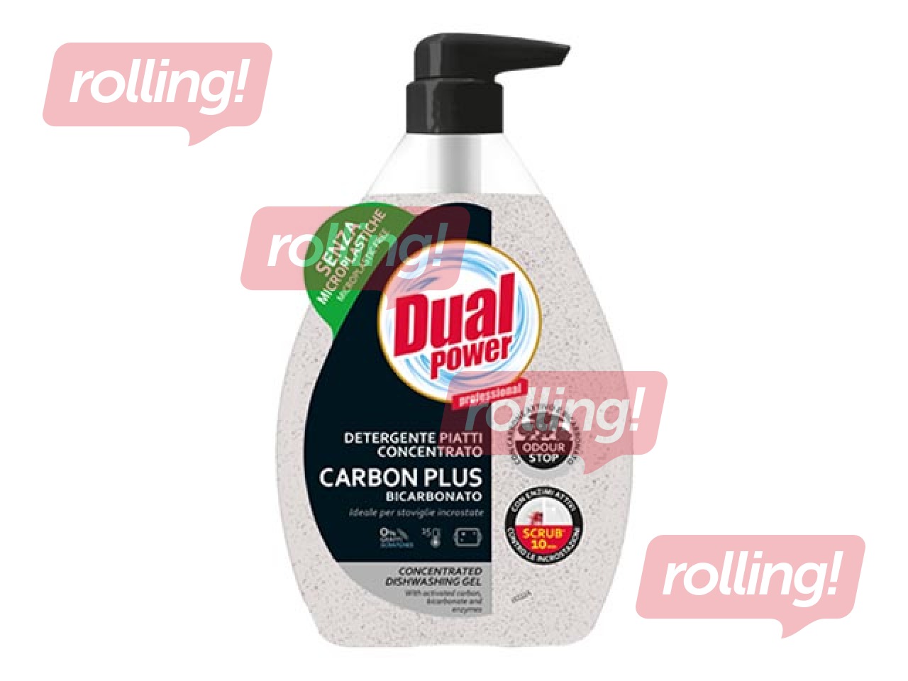 Nõudepesuvedelik, Dual Power Carbon Plus Bicarbonate, concentrate, 600ml