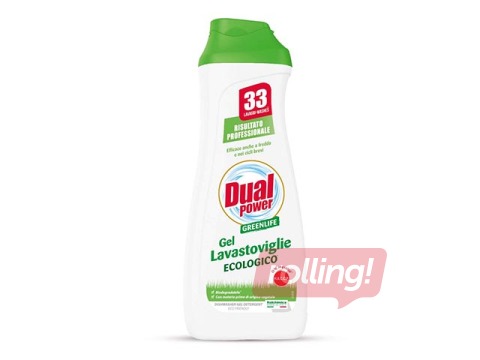 Ecological dishwashing gel for automatic machines Dual Power Greenlife Gel Lavastoviglie, 660ml