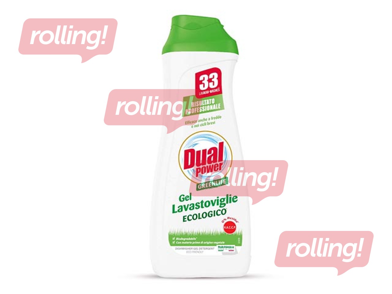 Ecological dishwashing gel for automatic machines Dual Power Greenlife Gel Lavastoviglie, 660ml