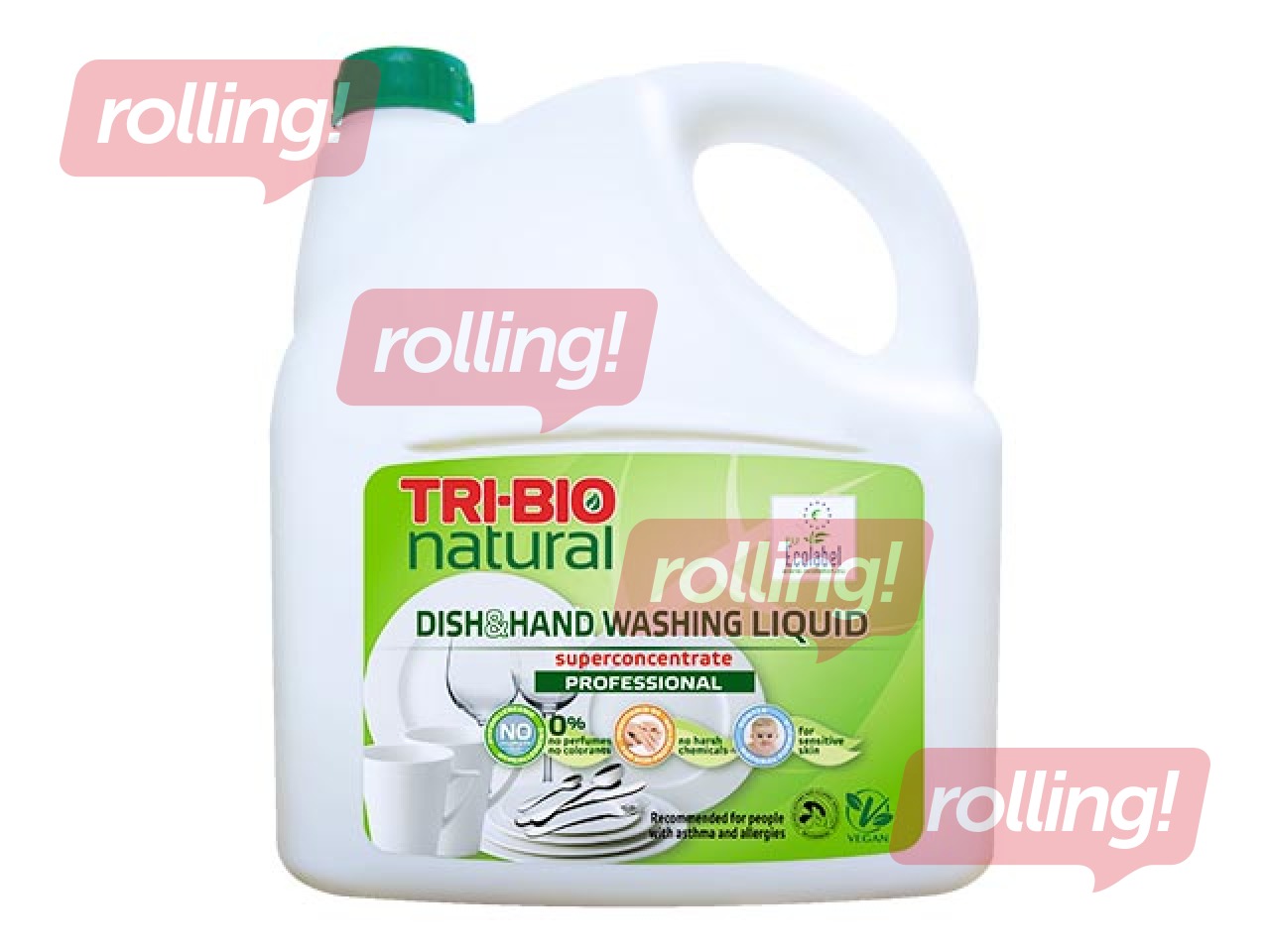 Натуральная эко жидкость для мытья посуды, Tri-Bio, 2.84l