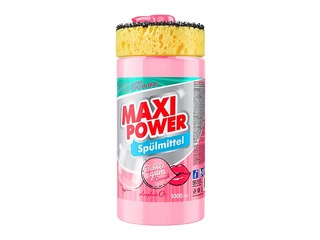 Nõudepesugeel Maxi Power, Bubble Gum, kontsentreeritud, dosaatori ja käsnaga, 1l