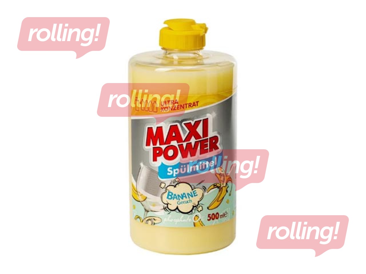 Trauku mazgāšanas želeja Maxi Power, Banana, koncentrēta, 500ml