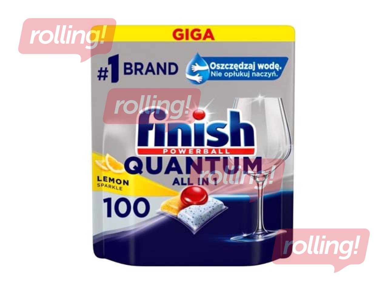 Nõudepesumasina tabletid Finish Power Ball Quantum All in 1, 100 tk.