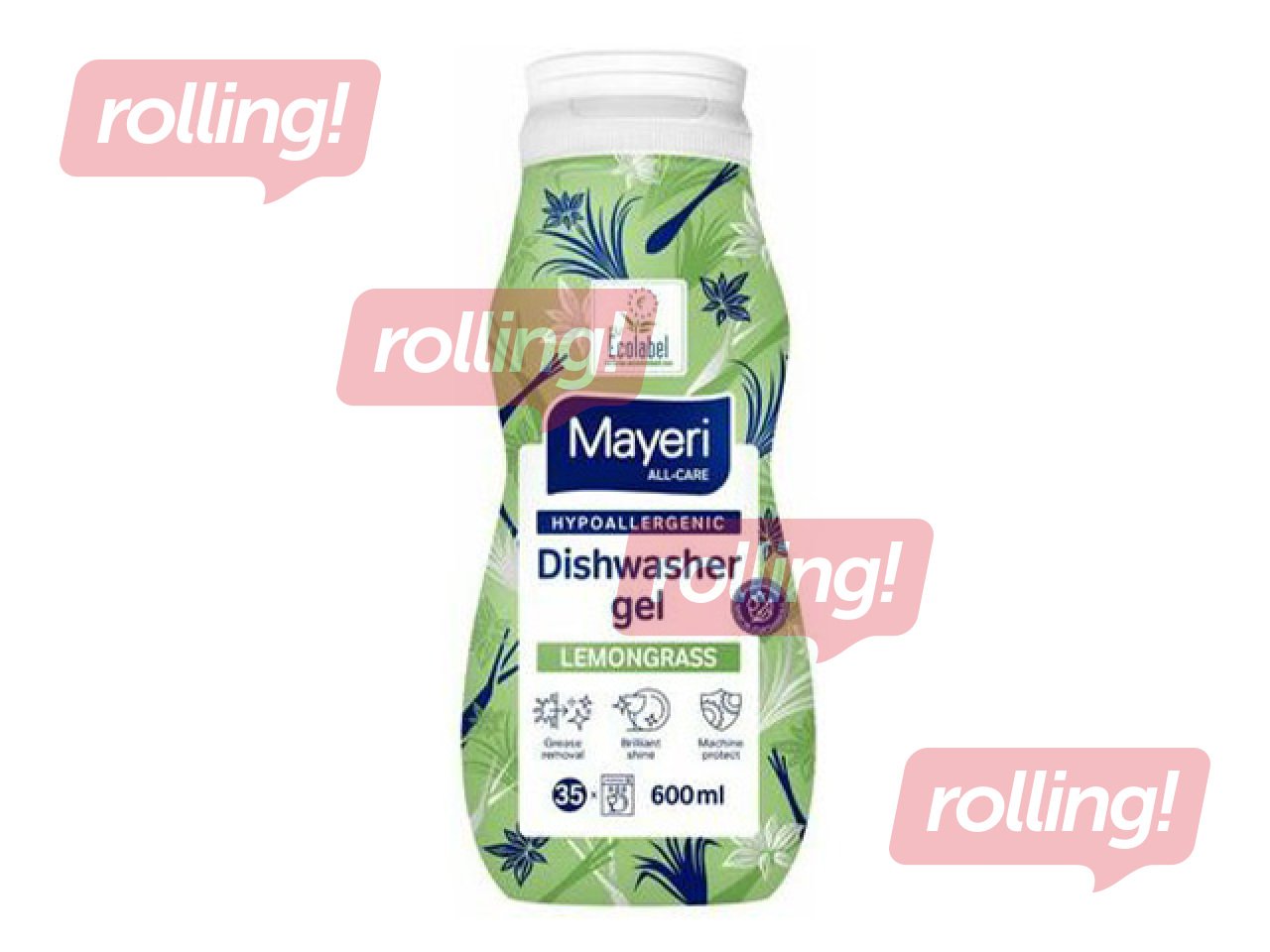 Nõudepesumasina geel Mayeri, Lemongrass, hüpoallergeenne, 600ml