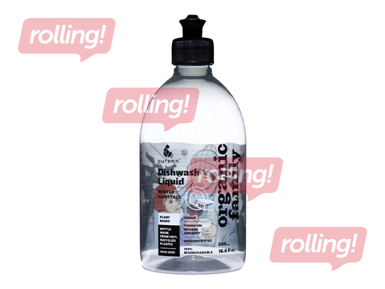 Nõudepesuvahend Purenn, Sensitive, Winter Fairytale, lõhnavaba, 500ml