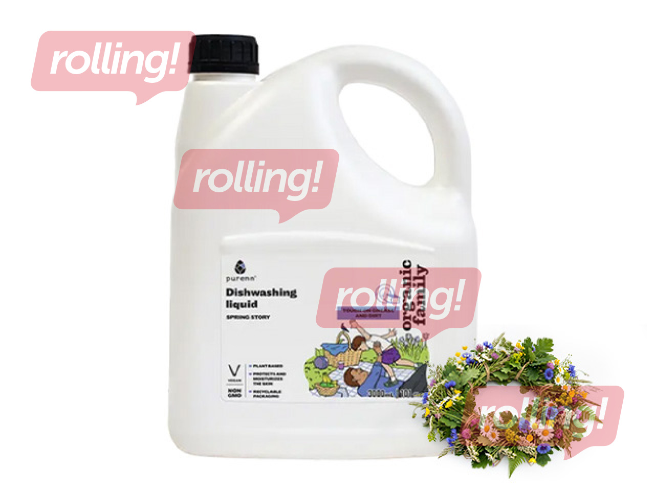 Nõudepesuvahend Purenn Spring Story lavendliga, 3l + Jaanipäeva kingitus!