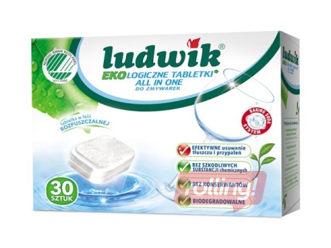Tabletid nõudepesumasinale, Ludwik eco, All in One 30 tk
