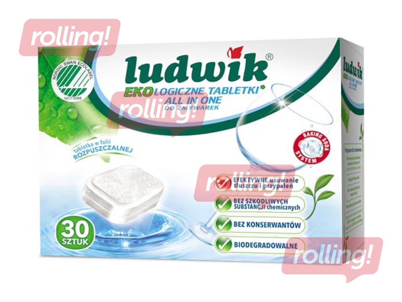 Tabletid nõudepesumasinale, Ludwik eco, All in One 30 tk