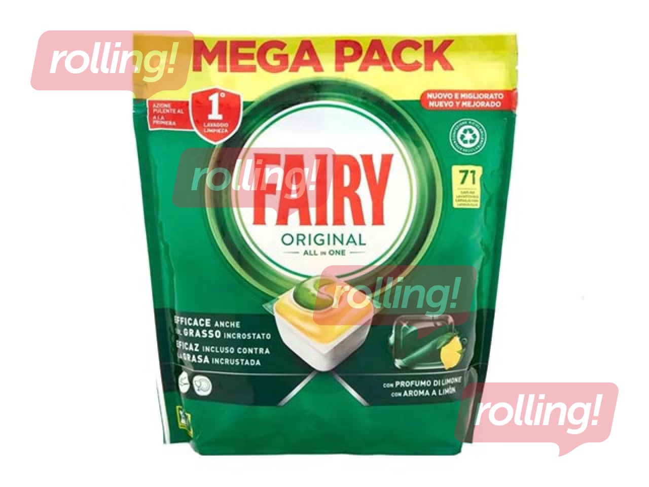 Dishwasher tablets Fairy, lemon, 71 pcs.