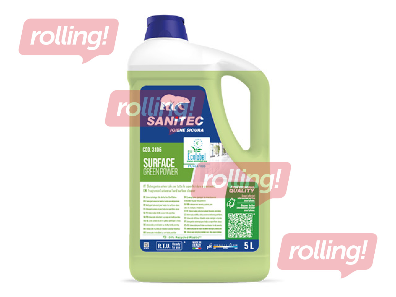 Universaalne põrandapesuvahend Sanitec Green Power Surface, ökoloogiline, 5l