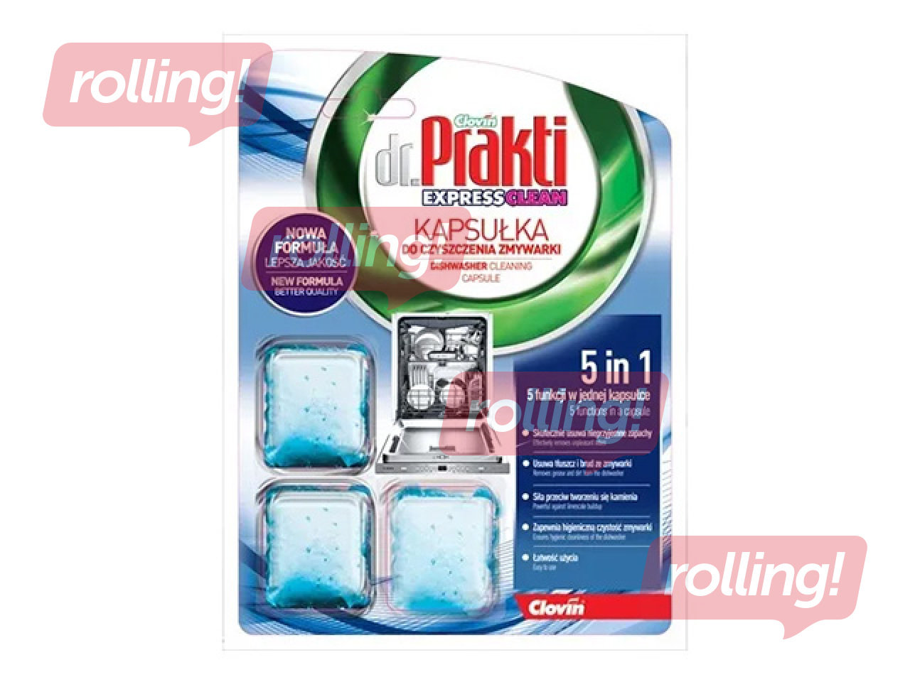 Nõudepesumasina puhastuskapslid Dr.Prakti, 3tk