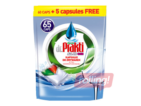 Nõudepesumasina kapslid Dr.Prakti, All in One, 65 tk