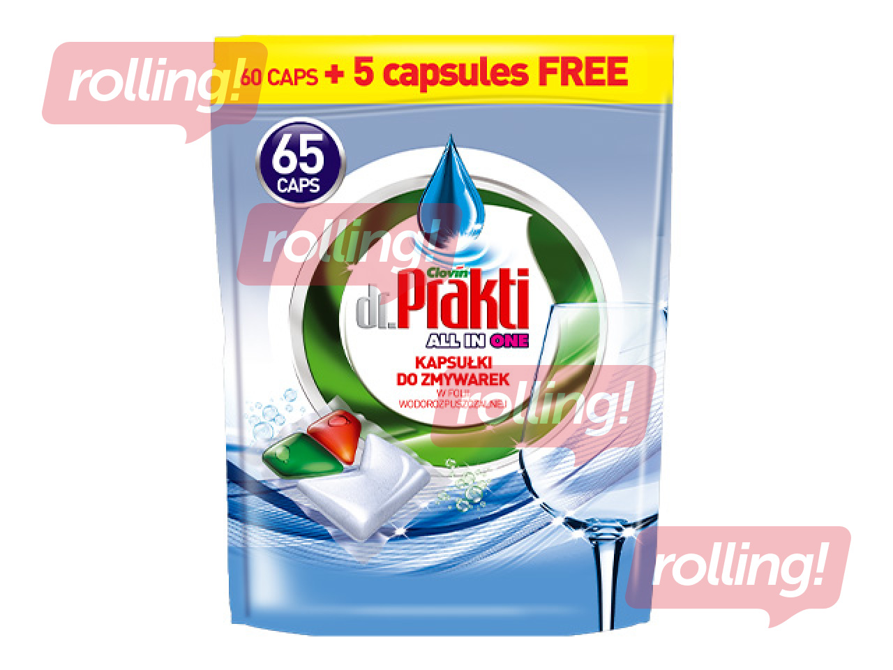 Nõudepesumasina kapslid Dr.Prakti, All in One, 65 tk