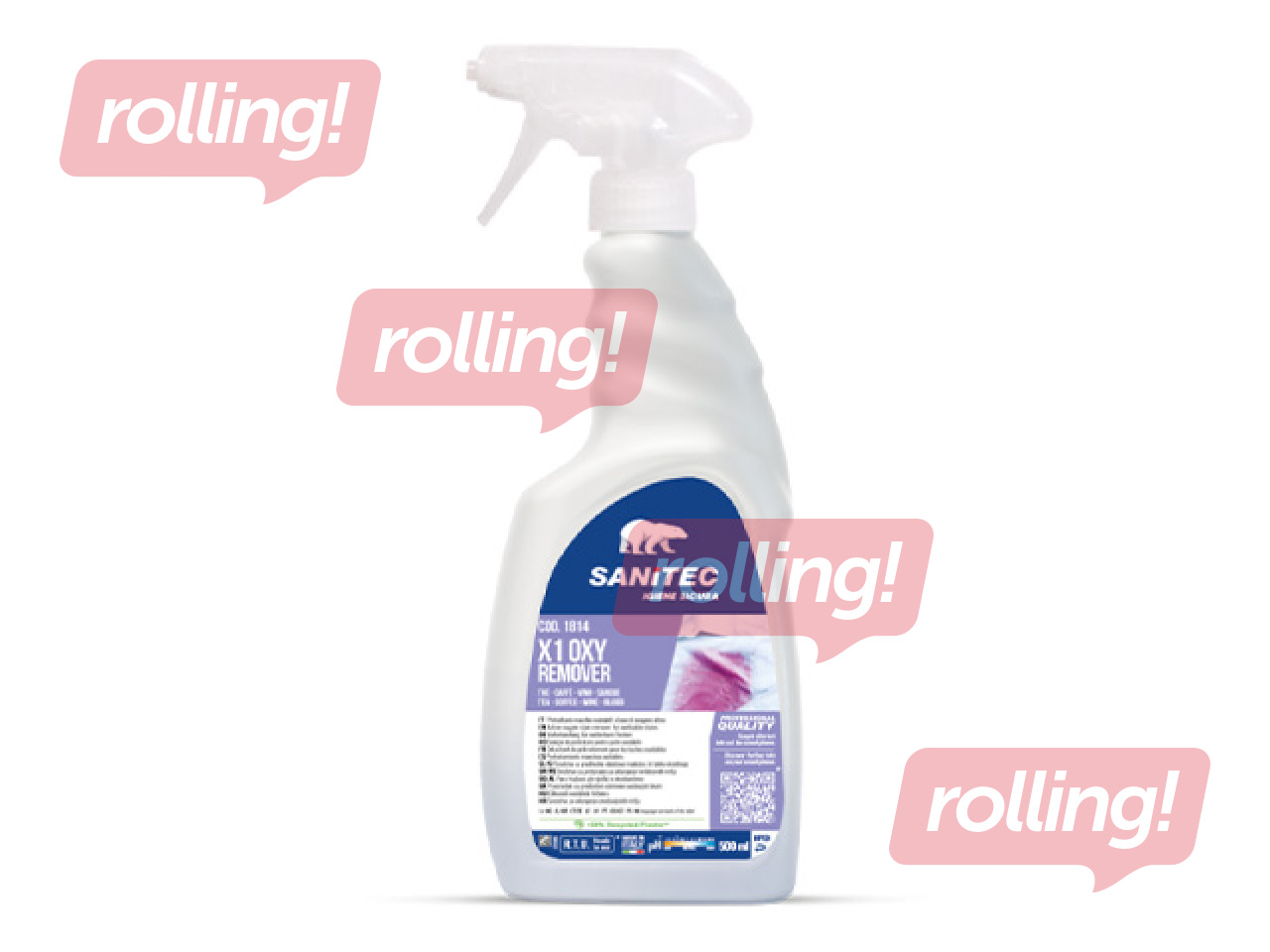 Plekkide eemaldusvahend Sanitec, X1 Oxy Remover pihustiga, 500ml