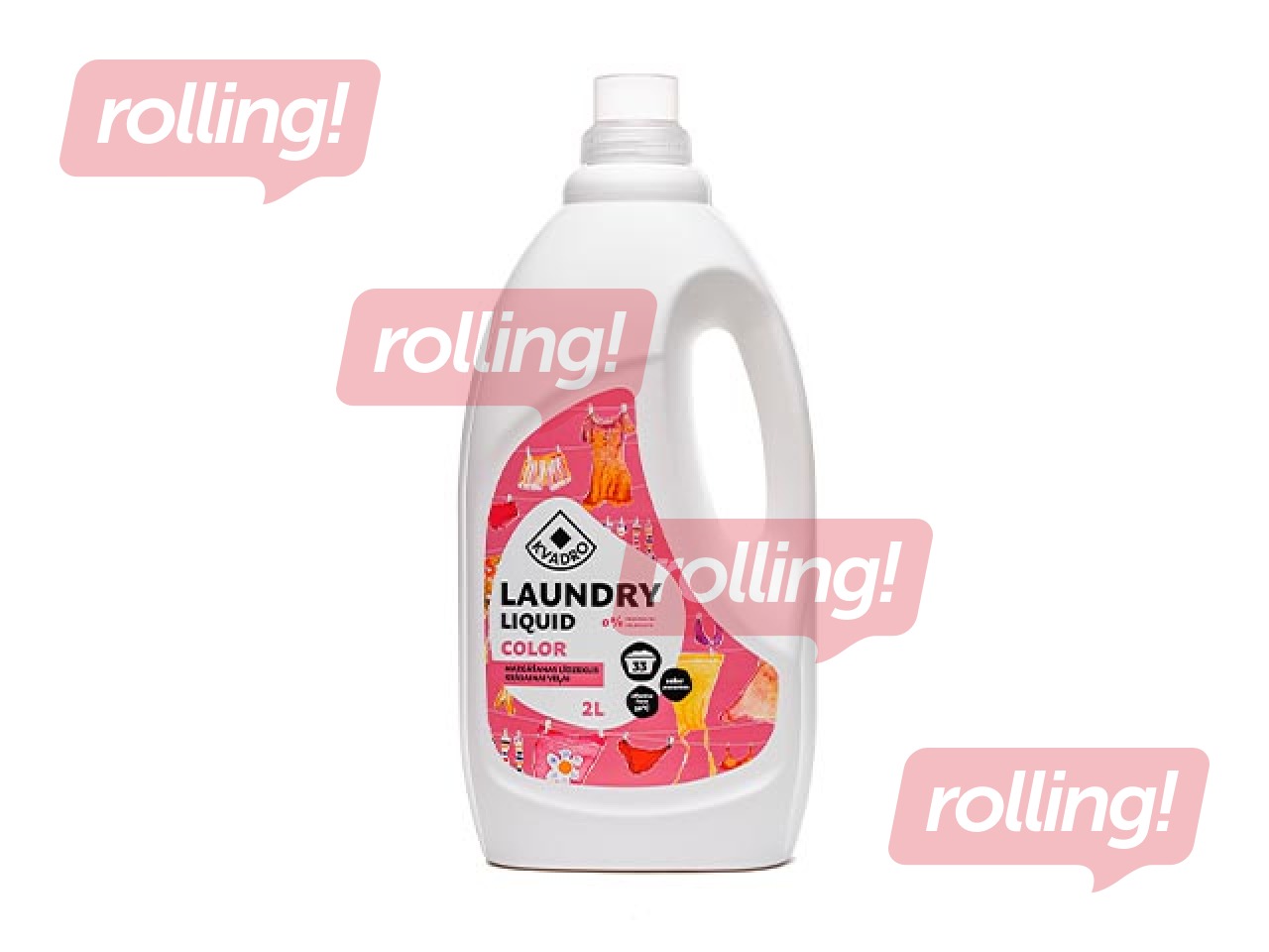 Laundry detergent for coloured fabrics Kvadro, 2l