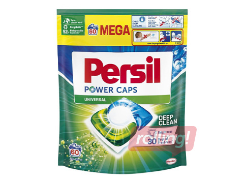 Veļas mazgāšanas kapsulas Persil Power Caps, Universal, 60 gab.