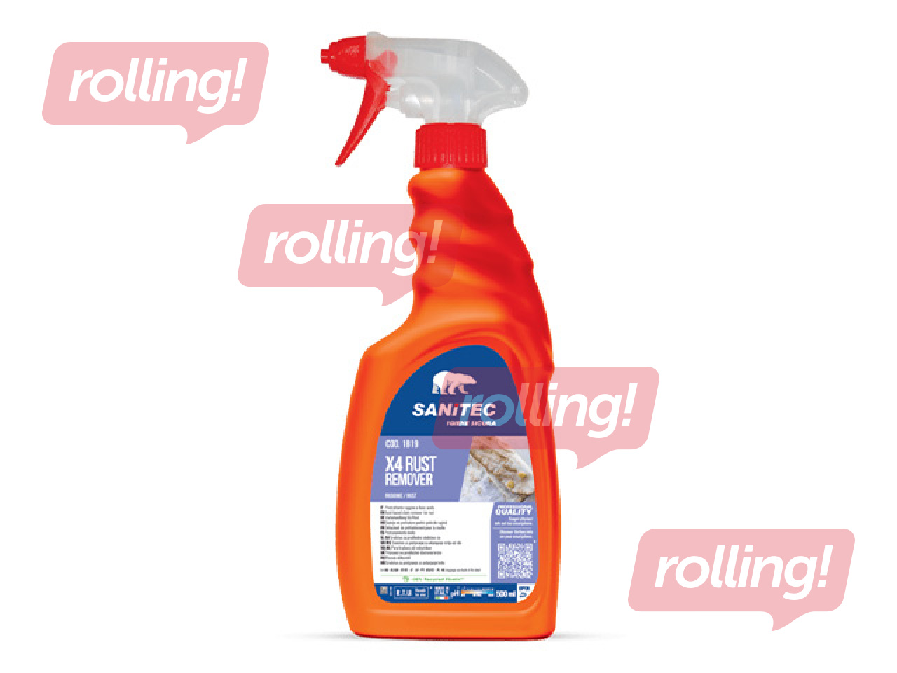 Plekieemaldaja Sanitec, X4, Rust Remover, pihustiga, 500ml