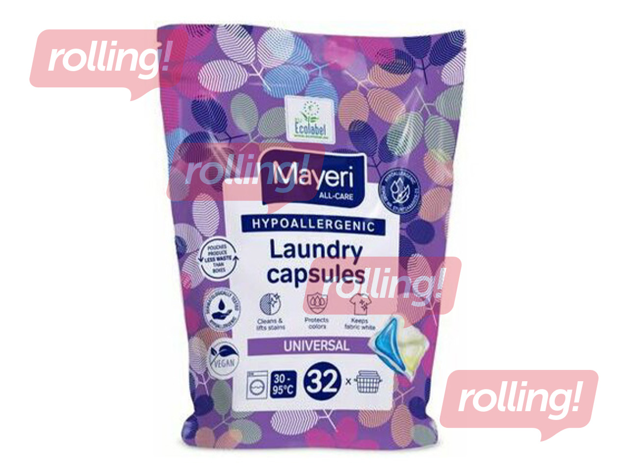 Veļas mazgāšanas kapsulas Mayeri, Universal, hipoalerģiskas, 32 gab.