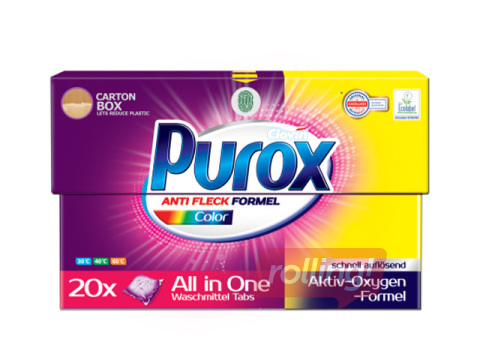 Veļas mazgāšanas kapsulas Purox, Color, Powder Caps, 20 gab.