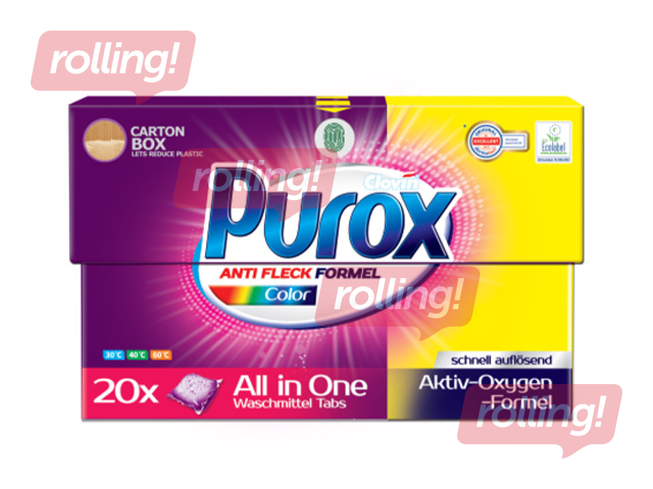 Veļas mazgāšanas kapsulas Purox, Color, Powder Caps, 20 gab.