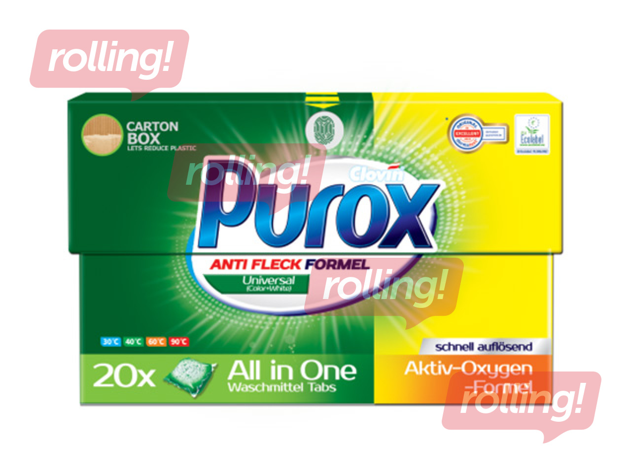 Laundry capsules Purox, Universal, Powder Caps, 20pcs