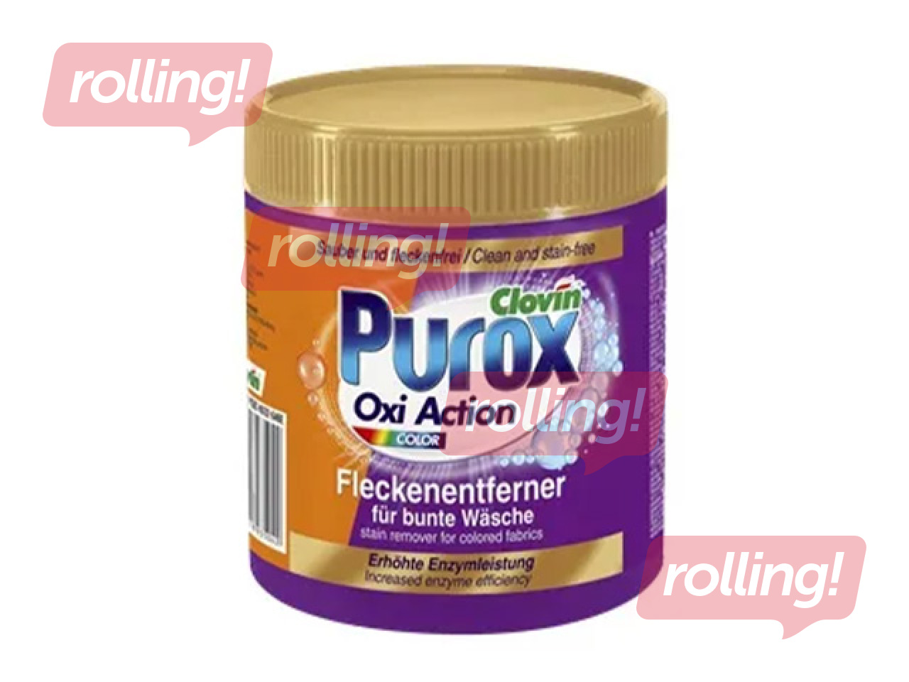 Traipu tīrīšanas pulveris Purox, Oxi Action, krāsainai veļai, 750g
