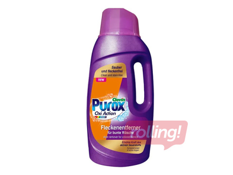 Пятновыводитель Purox Oxi Action, для цветного белья, 1.5л