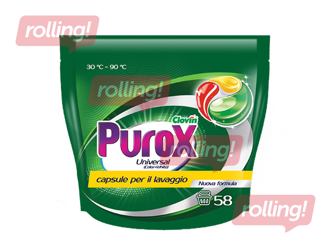 Pesukapslid Purox, TriCaps Universal, 58 tk